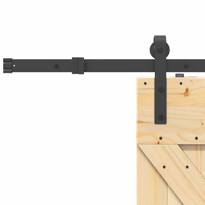Skydedør NARVIK Naturfarvet og sort 85 x 210 cm (152,5 cm)