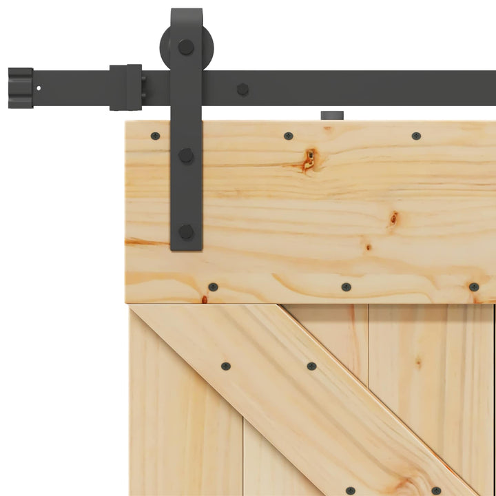 Skydedør NARVIK Naturfarvet og sort 80 x 210 cm (213,5 cm)