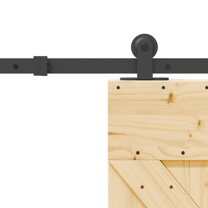 Skydedør NARVIK 85 x 210 cm (152,5 cm) Naturfarvet og sort