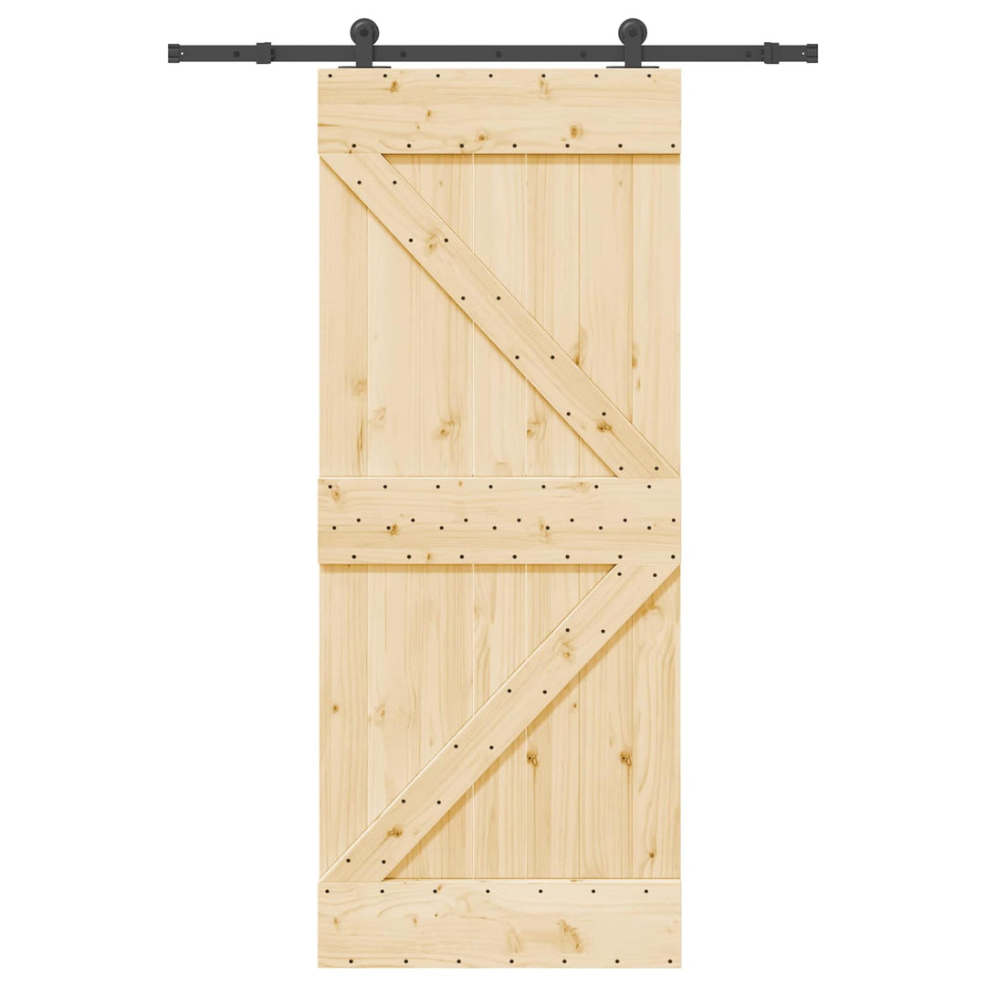 Skydedør NARVIK 85 x 210 cm (152,5 cm) Naturfarvet og sort