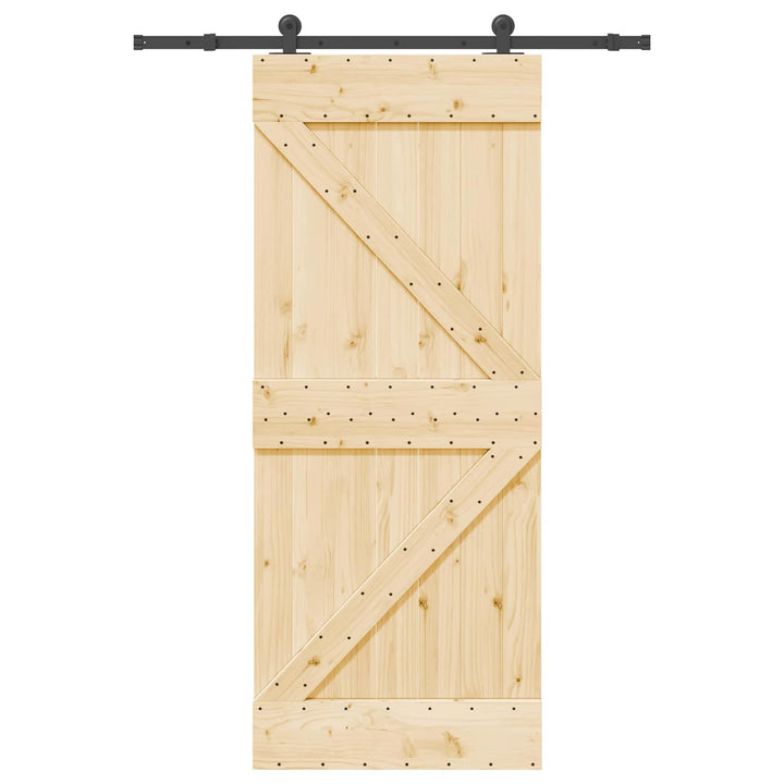 Skydedør NARVIK 85 x 210 cm (152,5 cm) Naturfarvet og sort