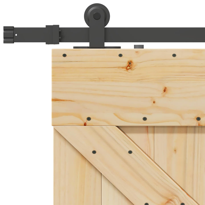 Skydedør NARVIK 80 x 210 cm (152,5 cm) Naturfarvet og sort