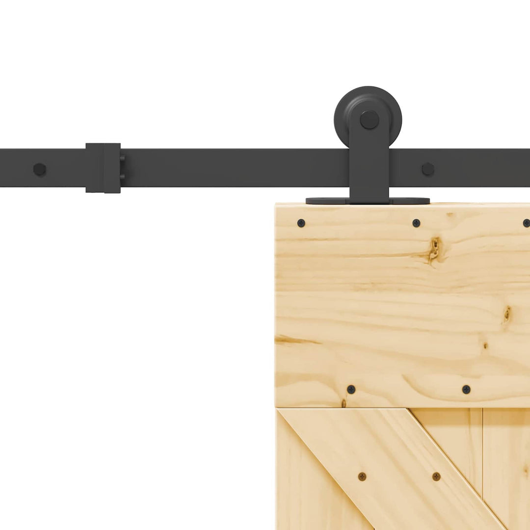 Skydedør NARVIK Naturfarvet og sort 85 x 210 cm (213,5 cm)