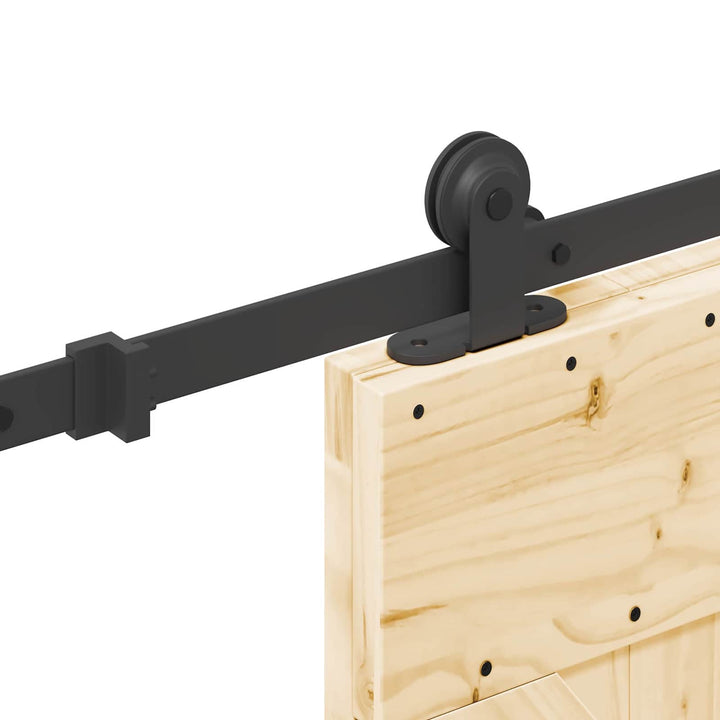 Skydedør NARVIK Naturfarvet og sort 95 x 210 cm (213,5 cm)