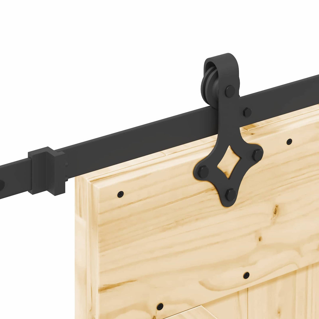 Skydedør NARVIK Naturfarvet og sort 70 x 210 cm (152,5 cm)
