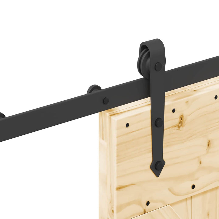 Skydedør NARVIK Naturfarvet og sort 70 x 210 cm (152,5 cm)