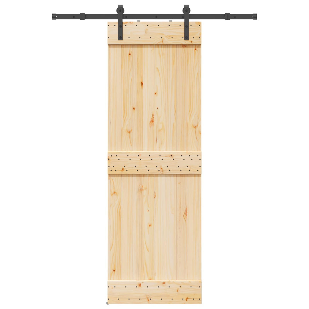Skydedør NARVIK Naturfarvet og sort 70 x 210 cm (152,5 cm)