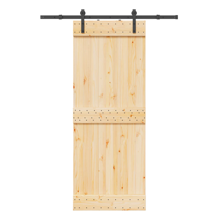 Skydedør NARVIK Naturfarvet og sort 80 x 210 cm (152,5 cm)