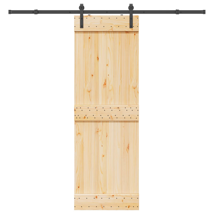 Skydedør NARVIK Naturfarvet og sort 70 x 210 cm (213,5 cm)