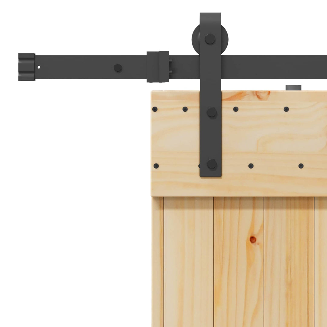 Skydedør NARVIK Naturfarvet og sort 80 x 210 cm (213,5 cm)