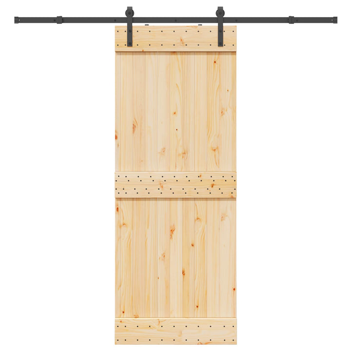 Skydedør NARVIK Naturfarvet og sort 80 x 210 cm (213,5 cm)