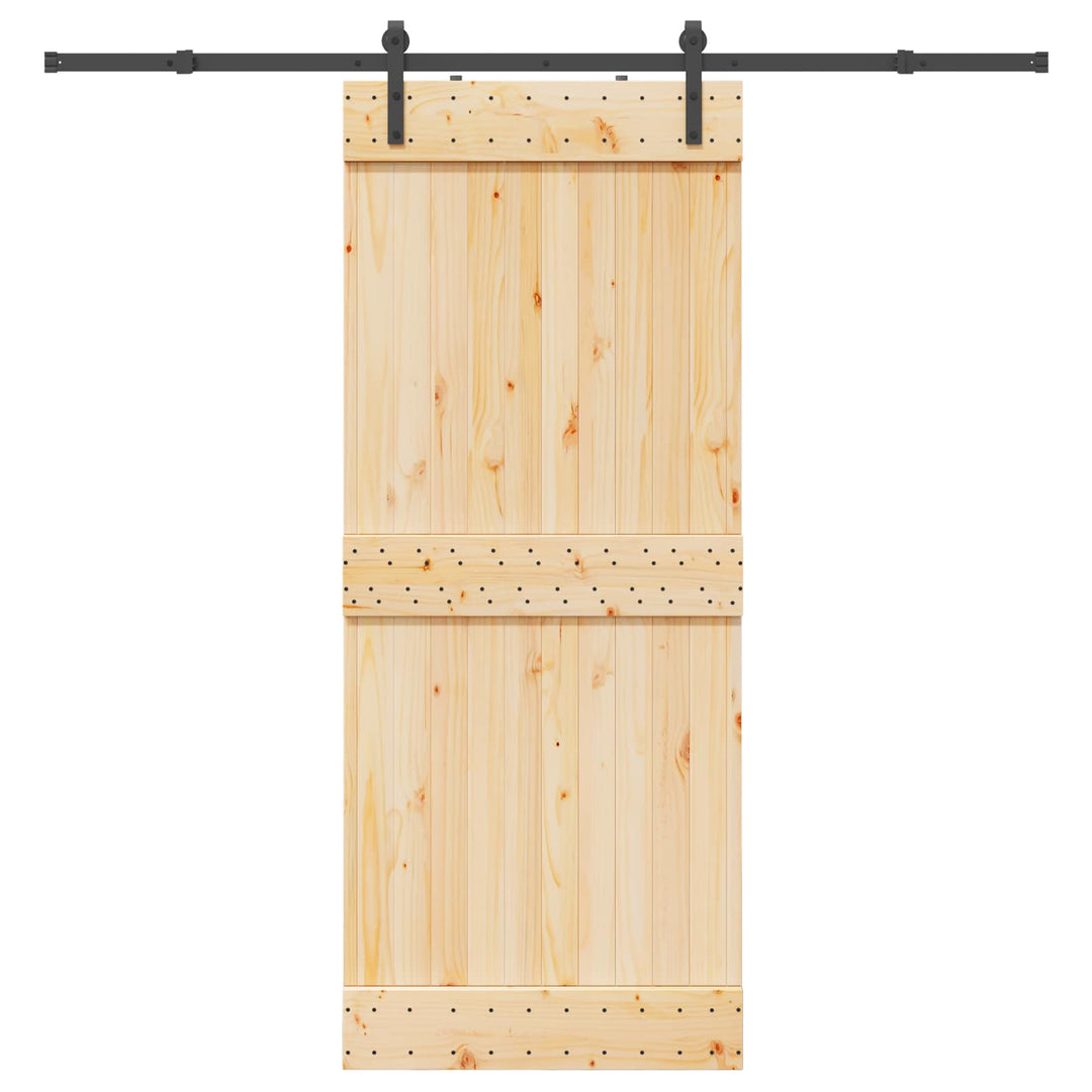 Skydedør NARVIK Naturfarvet og sort 85 x 210 cm (213,5 cm)