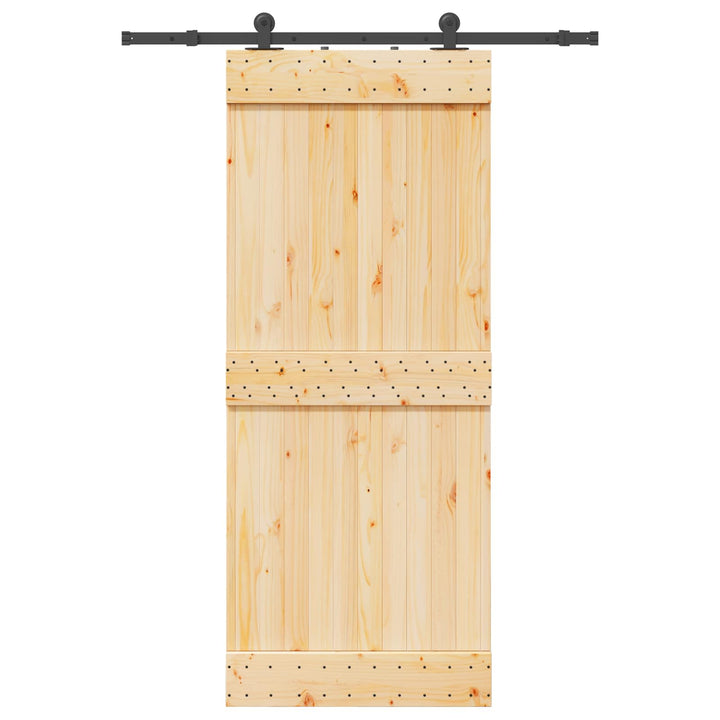 Skydedør NARVIK Naturfarvet og sort 85 x 210 cm (152,5 cm)