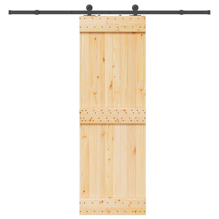 Skydedør NARVIK Naturfarvet og sort 70 x 210 cm (213,5 cm)