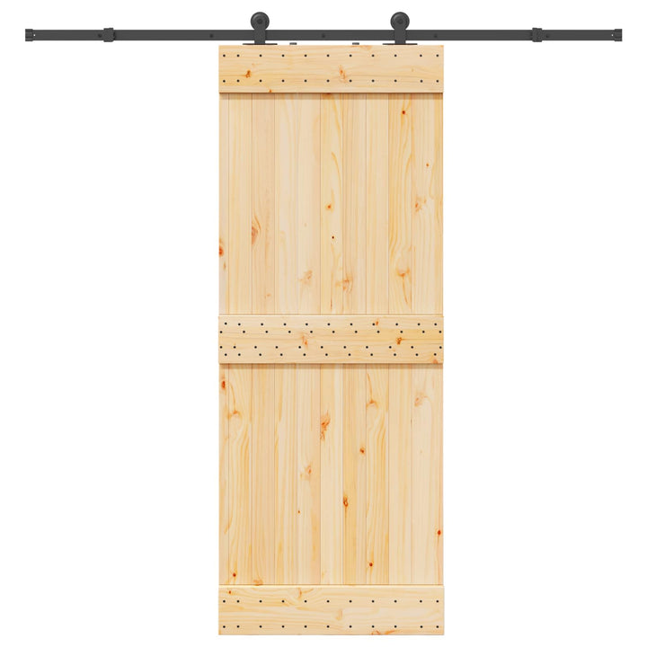 Skydedør NARVIK 80 x 210 cm (213,5 cm) Naturfarvet og sort