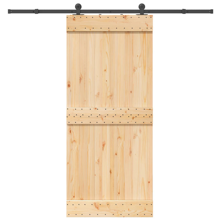 Skydedør NARVIK Naturfarvet og sort 90 x 210 cm (213,5 cm)