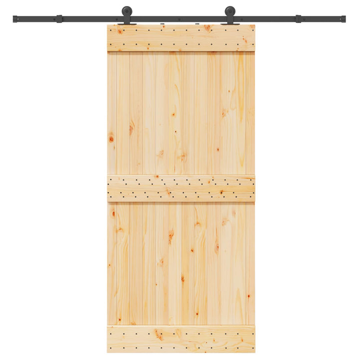 Skydedør NARVIK Naturfarvet og sort 95 x 210 cm (213,5 cm)