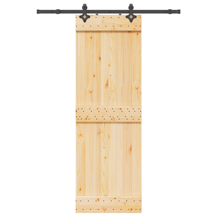 Skydedør NARVIK Naturfarvet og sort 70 x 210 cm (152,5 cm)