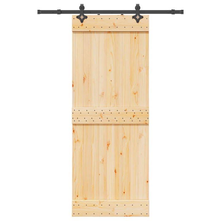 Skydedør NARVIK Naturfarvet og sort 80 x 210 cm (152,5 cm)