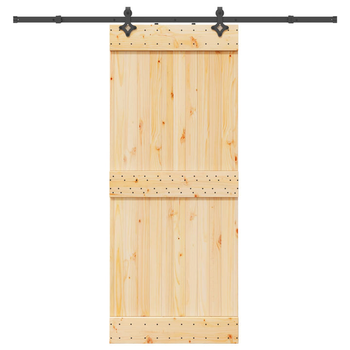 Skydedør NARVIK Naturfarvet og sort 85 x 210 cm (213,5 cm)