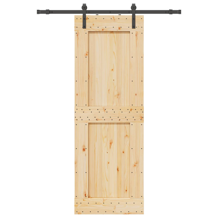 Skydedør NARVIK Naturfarvet og sort 85 x 210 cm (152,5 cm)
