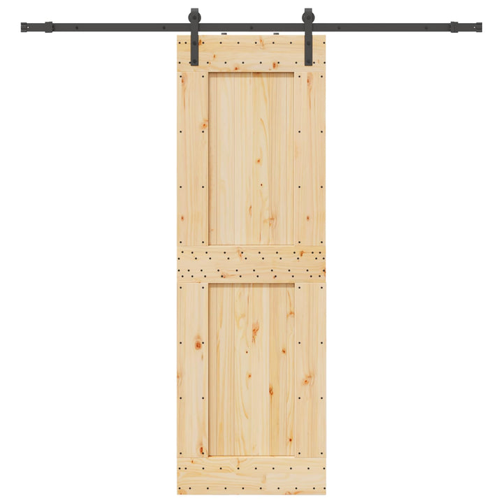 Skydedør NARVIK Naturfarvet og sort 70 x 210 cm (213,5 cm)