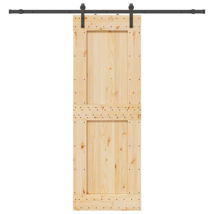 Skydedør NARVIK 80 x 210 cm (213,5 cm) Naturfarvet og sort