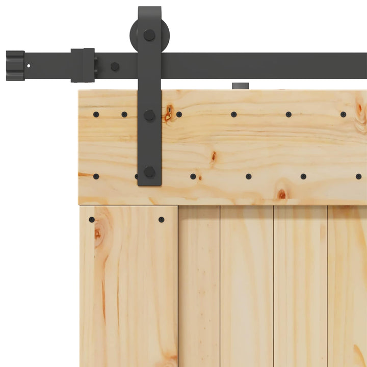 Skydedør NARVIK Naturfarvet og sort 95 x 210 cm (213,5 cm)