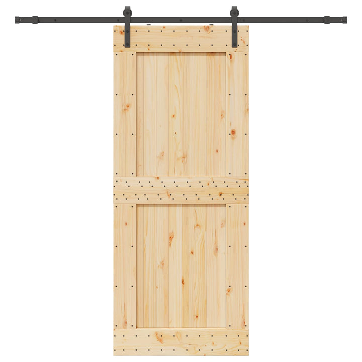 Skydedør NARVIK Naturfarvet og sort 95 x 210 cm (213,5 cm)