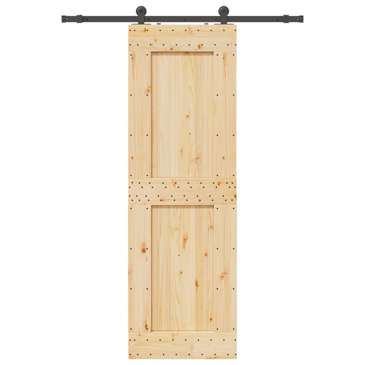 Skydedør NARVIK Naturfarvet og sort 70 x 210 cm (152,5 cm)