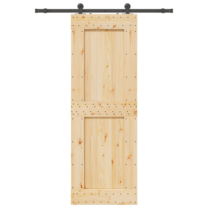 Skydedør NARVIK Naturfarvet og sort 80 x 210 cm (152,5 cm)