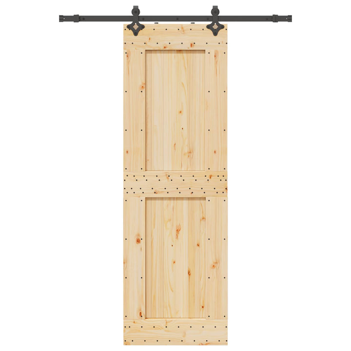 Skydedør NARVIK Naturfarvet og sort 70 x 210 cm (152,5 cm)