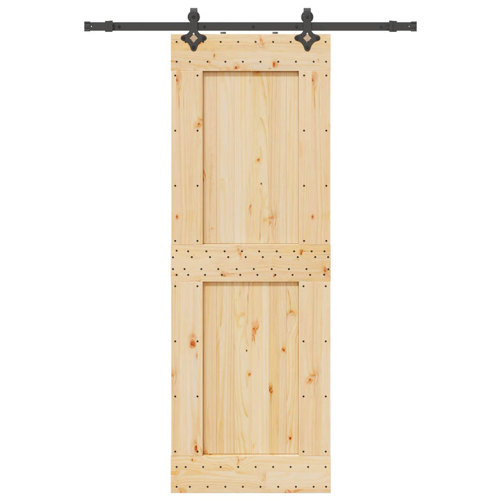 Skydedør NARVIK Naturfarvet og sort 80 x 210 cm (152,5 cm)