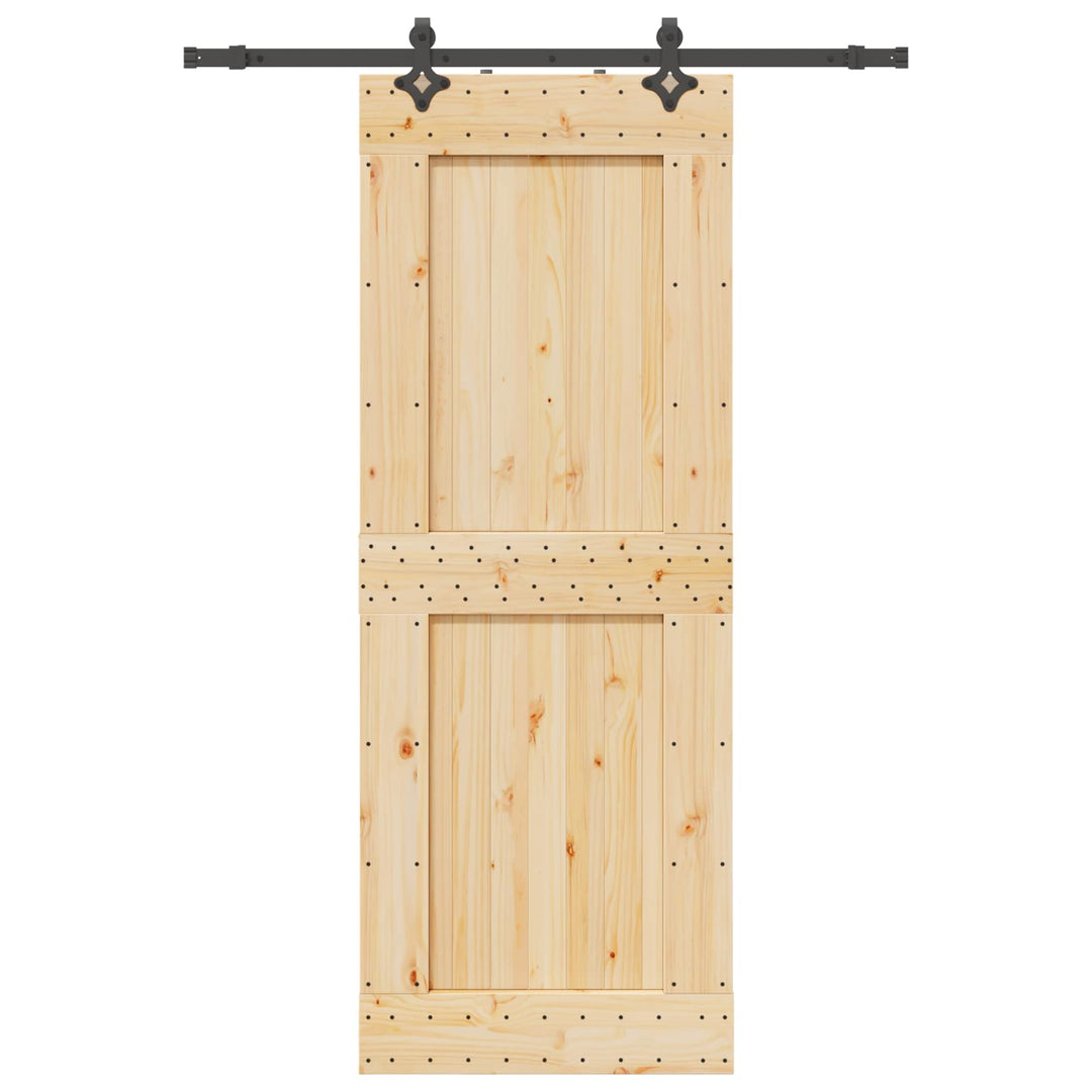 Skydedør NARVIK Naturfarvet og sort 85 x 210 cm (152,5 cm)
