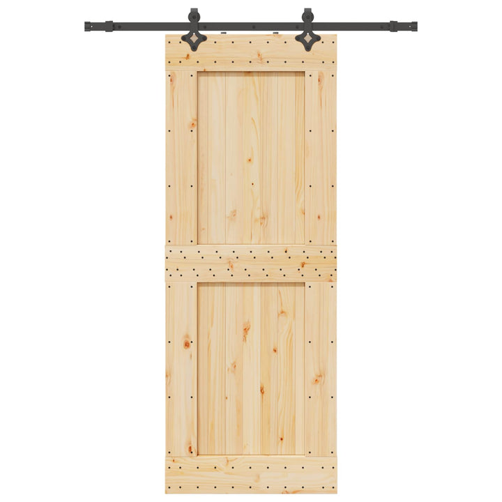 Skydedør NARVIK Naturfarvet og sort 85 x 210 cm (152,5 cm)