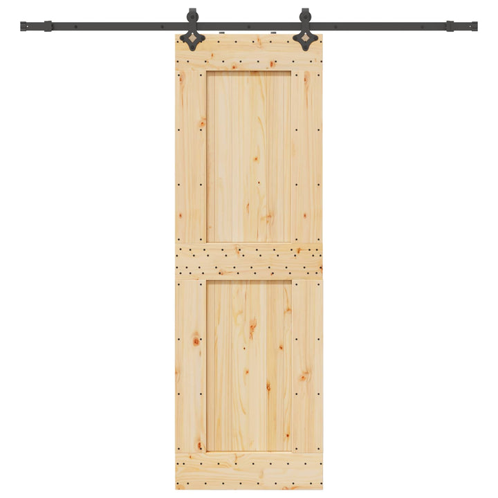 Skydedør NARVIK Naturfarvet og sort 70 x 210 cm (213,5 cm)