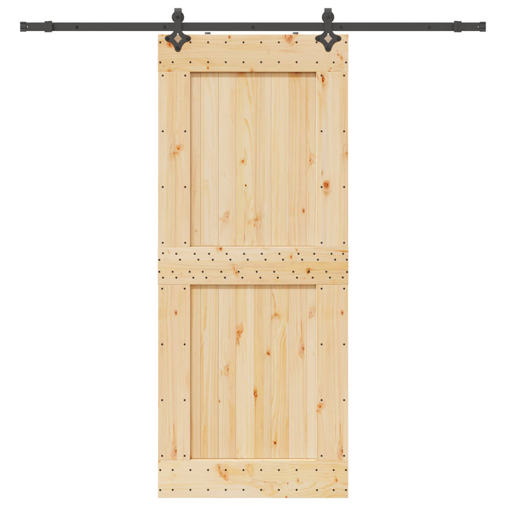 Skydedør NARVIK Naturfarvet og sort 95 x 210 cm (213,5 cm)