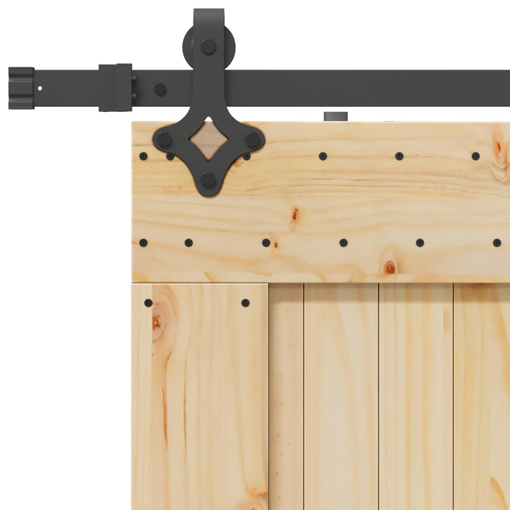 Skydedør NARVIK Naturfarvet og sort 100 x 210 cm (213,5 cm)