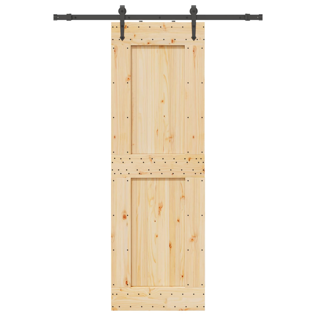 Skydedør NARVIK Naturfarvet og sort 70 x 210 cm (152,5 cm)