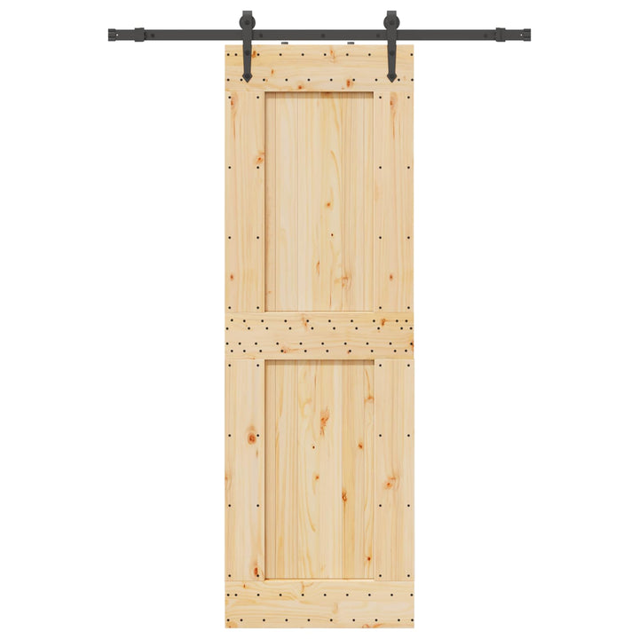 Skydedør NARVIK Naturfarvet og sort 70 x 210 cm (152,5 cm)