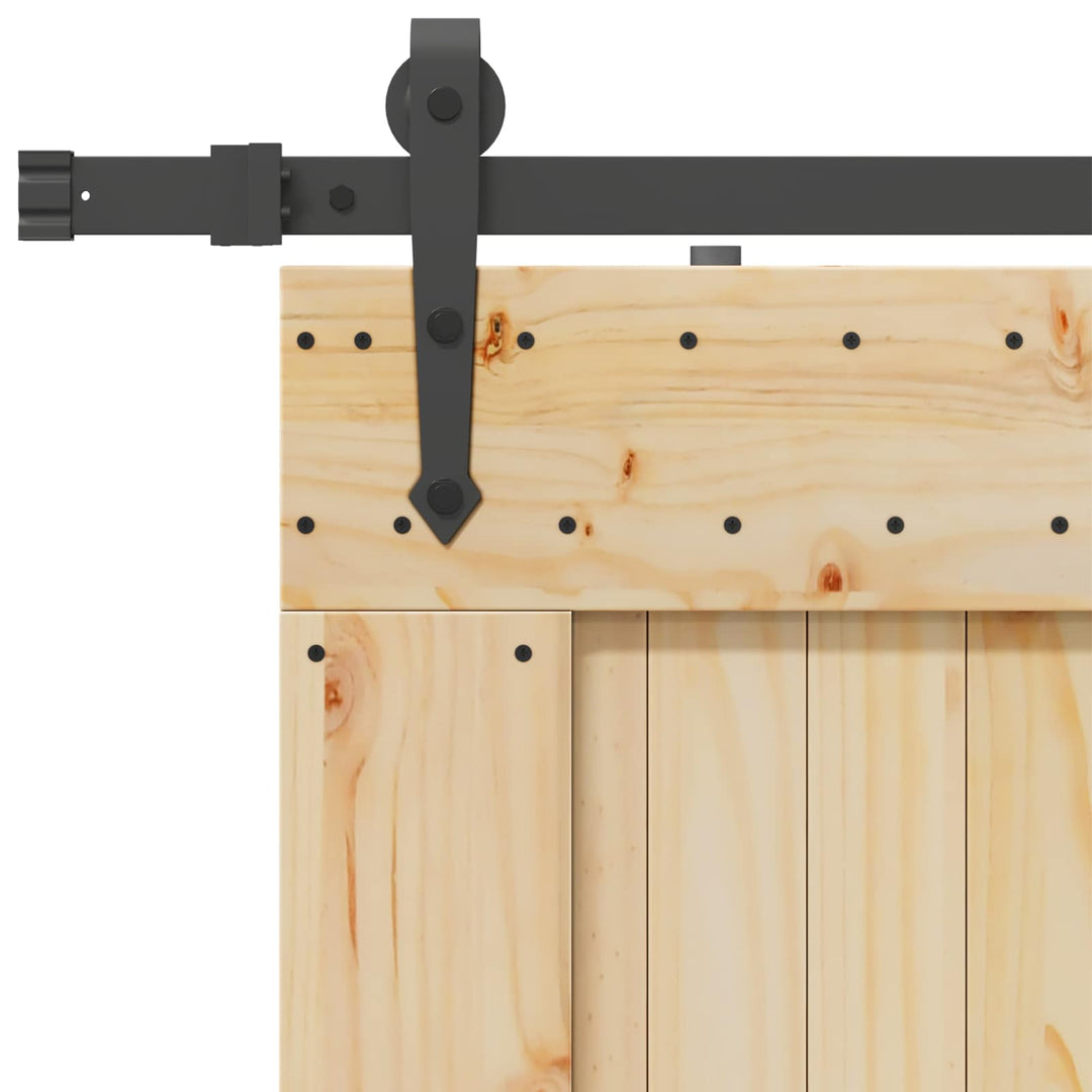 Skydedør NARVIK Naturfarvet og sort 85 x 210 cm (152,5 cm)