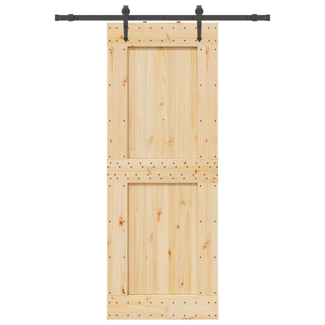 Skydedør NARVIK Naturfarvet og sort 85 x 210 cm (152,5 cm)
