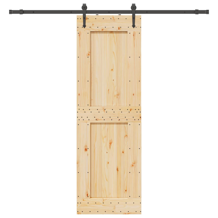 Skydedør NARVIK Naturfarvet og sort 70 x 210 cm (213,5 cm)