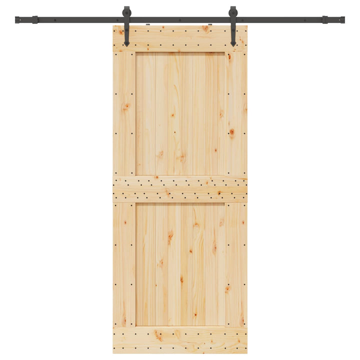 Skydedør NARVIK Naturfarvet og sort 95 x 210 cm (213,5 cm)