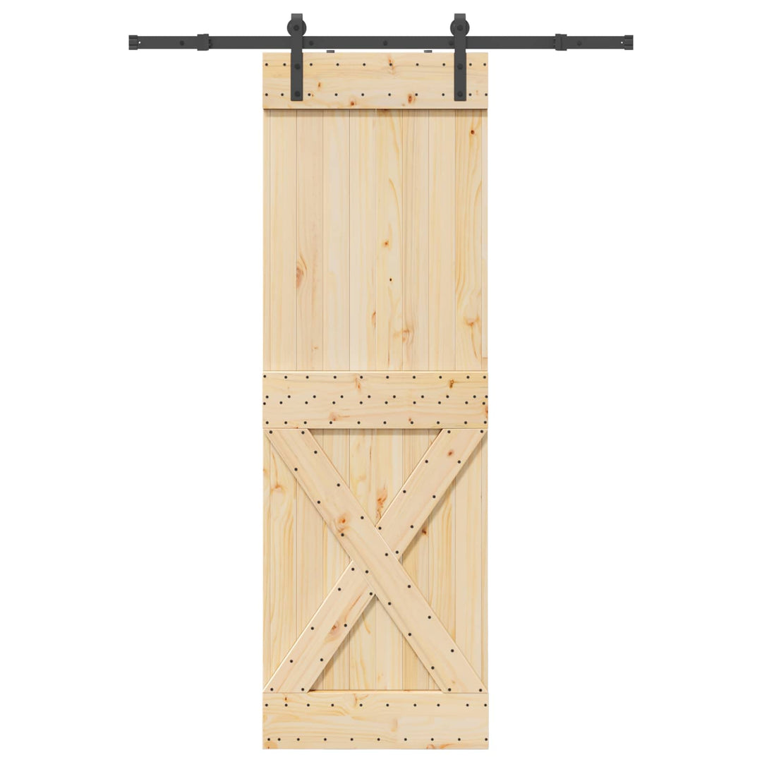 Skydedør NARVIK Naturfarvet og sort 70 x 210 cm (152,5 cm)