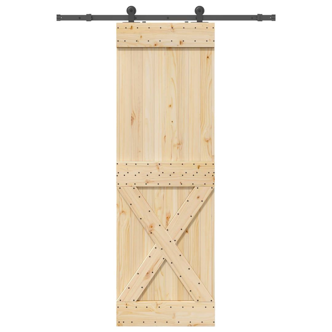 Skydedør NARVIK Naturfarvet og sort 70 x 210 cm (152,5 cm)