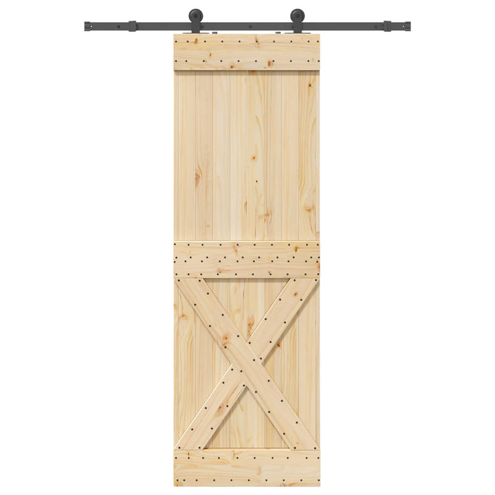 Skydedør NARVIK Naturfarvet og sort 70 x 210 cm (152,5 cm)