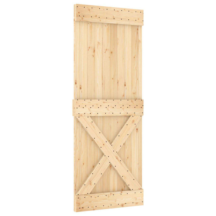 Skydedør NARVIK Naturfarvet og sort 80 x 210 cm (152,5 cm)