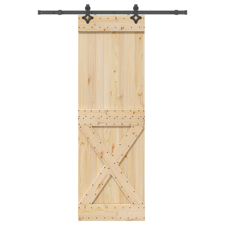 Skydedør NARVIK Naturfarvet og sort 70 x 210 cm (152,5 cm)