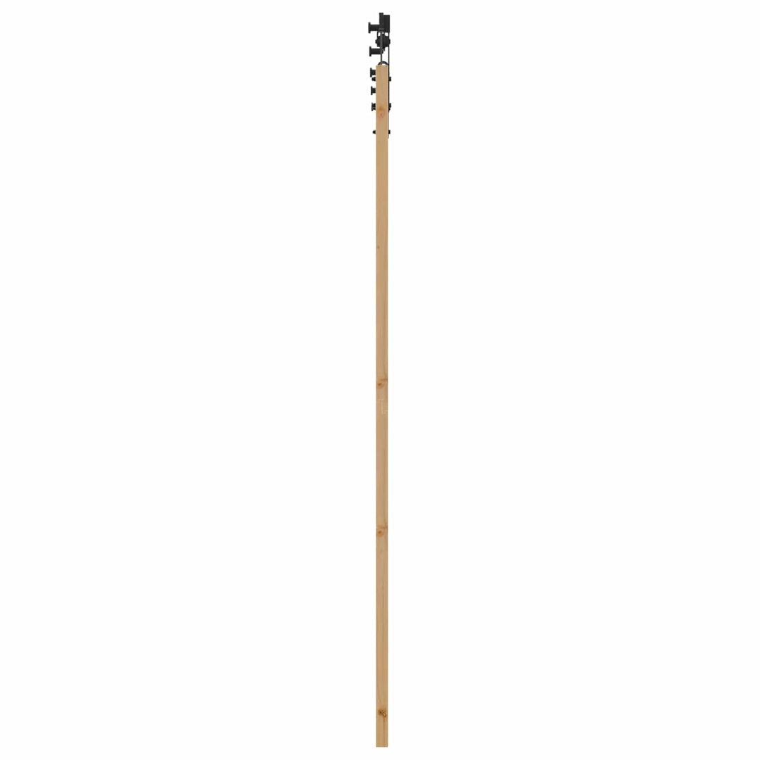 Skydedør Naturfarvet og sort 73,5 x 211 cm Massivt fyrretræ